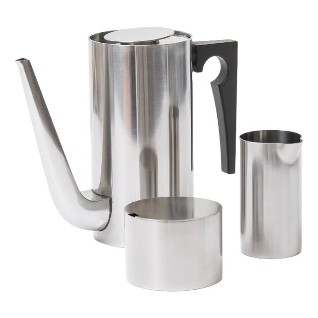 Coffee Service by Arne Jacobsen for Stelton, Set of 3 For Sale