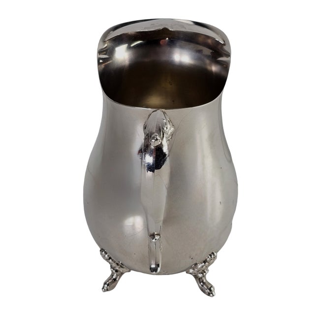 Kent Silversmith Footed Silver Plated Pitcher | Chairish