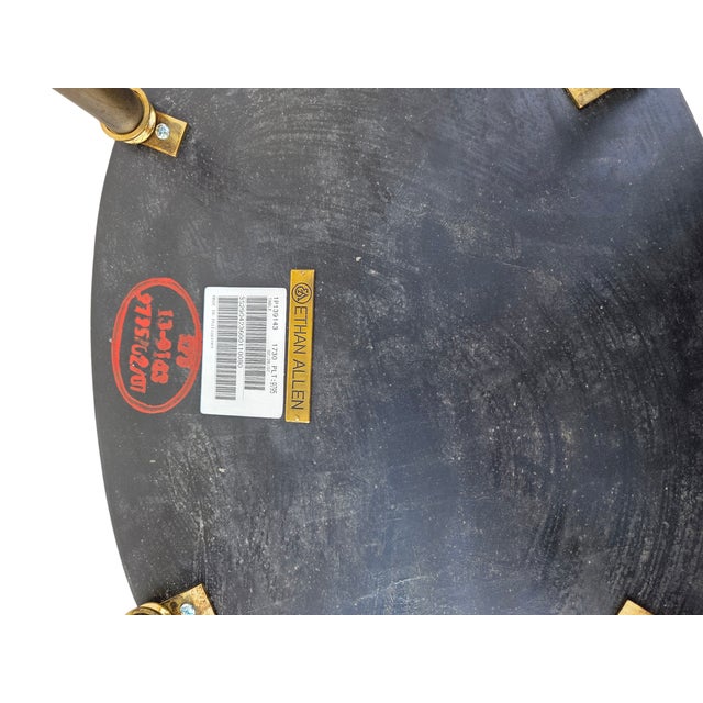 1990s Ethan Allen French Regency Tessellated Horn Lamp End Table Pedestal For Sale - Image 16 of 16