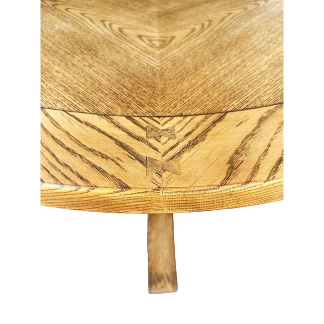 Romweber Romweber 48" Round Viking Oak Table - Vintage Mid 20th Century For Sale - Image 4 of 9