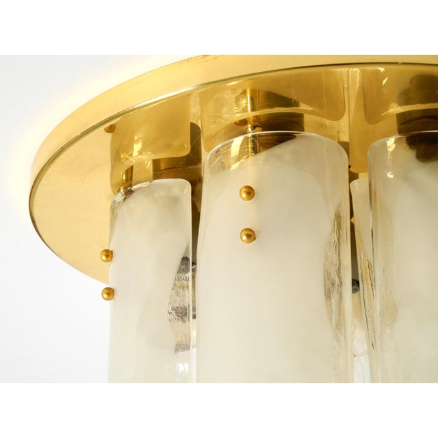 Heavy Brass and Murano Glass Ceiling Lamp by J.T. Kalmar Franken, 1960s For Sale - Image 17 of 18