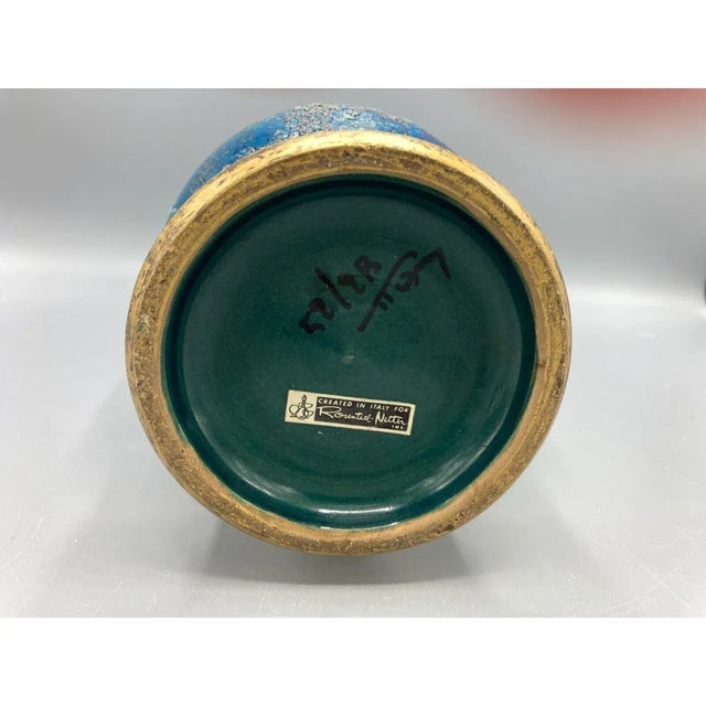 Mid-Century Modern Vintage Bitossi Cinese Chinese Blue Vase Aldo Londi for Rosenthal Netter Signed For Sale - Image 3 of 10