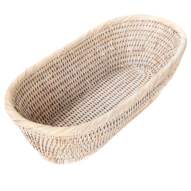 2020s Artifacts Rattan Oval Basket For Sale - Image 5 of 6