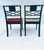 Wood 50's Regency Style Painted Black Chinoiserie Set of 2 Chairs For Sale - Image 7 of 12