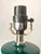 1980s Emerald-Green Ribbed Ceramic Lamps, Pair For Sale - Image 5 of 11