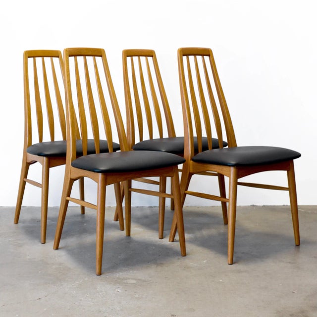 Mid-Century Modern Koefoed Hornslet "Eva" Oak Dining Chairs Designed by Niels Koefoed For Sale - Image 3 of 11