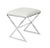 X marks the spot for style! The X Side stool, with its polished nickel frame and cushion in cream ostrich upholstery is a...