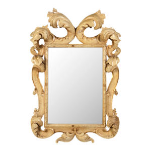 Italian Baroque Style Carved and Scrolled Wood Wall Mirror