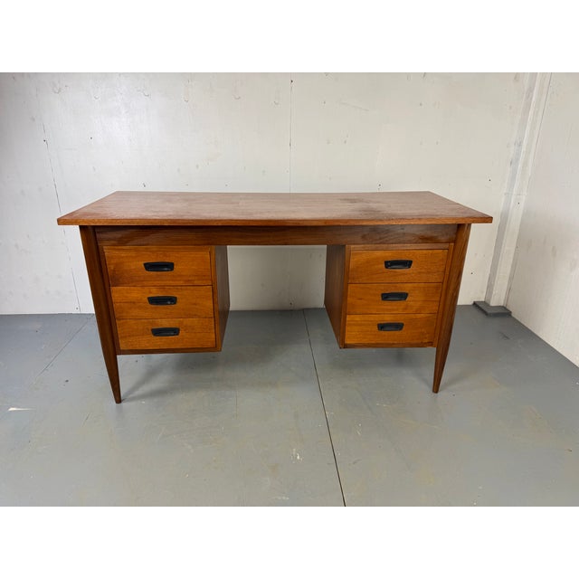 Mid-Century Danish Teak Desk, 1960s For Sale - Image 10 of 11