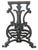 This is an original Art Nouveau bench in the classic style featuring a maiden with flowing hair. The cast iron shows age...