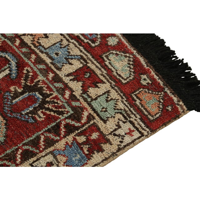 2010s Rug & Kilim’s Antique Tribal Style Rug in Red With Geometric Patterns For Sale In New York - Image 6 of 8