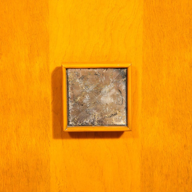 1950s Mid-Century Modernist Bar Cabinet in Book-Matched Walnut With Inset Glass Pulls For Sale - Image 12 of 18