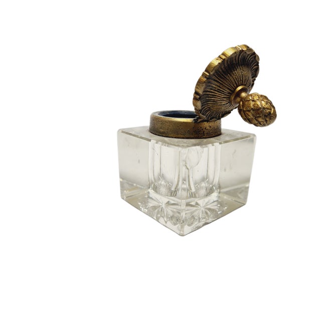 Art Deco Crystal Inkwell, Germany, 1930s For Sale - Image 9 of 14