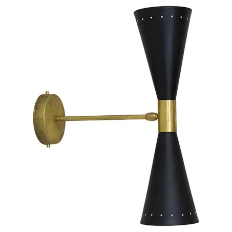 Italian Wall Light in Brass, 1950s For Sale