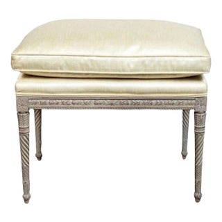 Early 1900s Turn-of-the-Century, French, Spiral Leg Bench For Sale