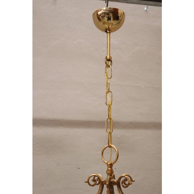 Gilt Metal and Glass Lanterns, 1990s, Set of 2 For Sale - Image 4 of 15