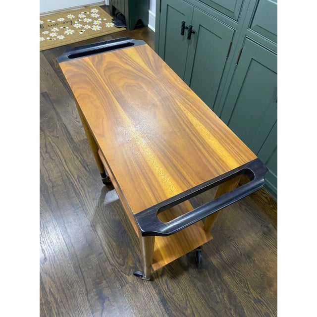Wood 1960s Mid Century Modern Lane Bar Cart For Sale - Image 7 of 7