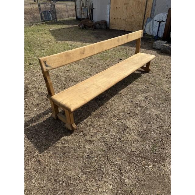 Large 19th Century French Country Bleached Solid Oak Benches For Sale - Image 13 of 15
