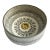 Gray Handcrafted Ceramic Pottery Round Vessel Washbasin Sink With Brass Drain For Sale