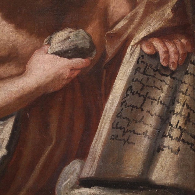 Religious Artist, Penitent Saint Jerome, 1640, Oil on Canvas, Framed For Sale - Image 14 of 15