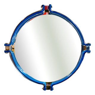 Vintage Italian Mirror with Murano Glass Frame, 1970s For Sale