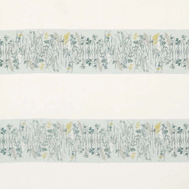 Sanderson Pressed Flowers Fabric in Mist/Linden - a Sample For Sale