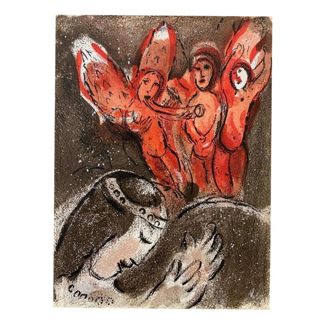 Marc Chagall, Sarah and the Angels, Lithograph For Sale
