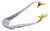 Silver Ice Tongs in the Shape of Golden Claws For Sale