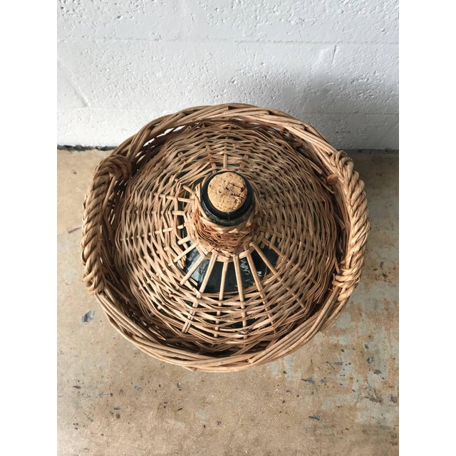 Midcentury French Wicker Demijohn Bottle Basket Chairish