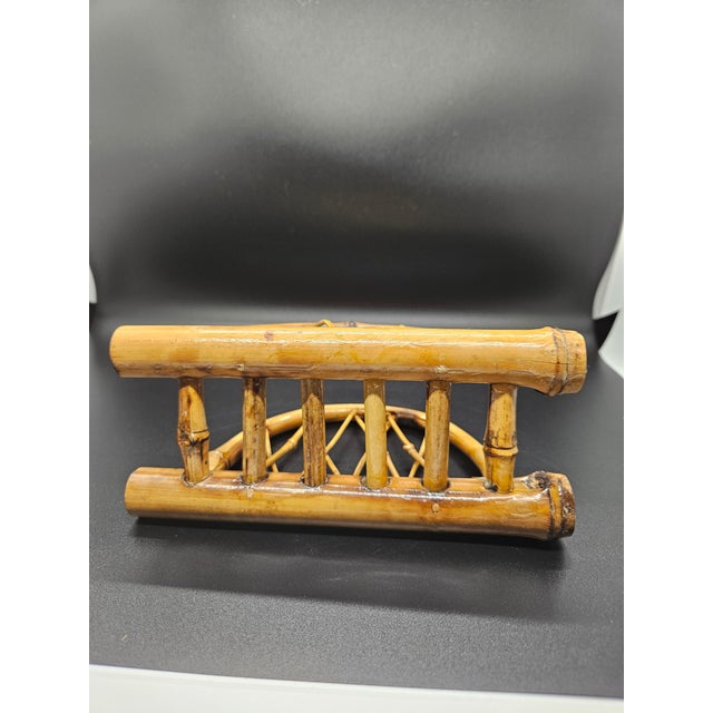 Vintage Bamboo Napkin Holder For Sale - Image 4 of 4