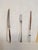 Cream 2026 Contemporary 'Knives and Forks No.3' Minimalist Still Life Oil Painting by British Artist Brendan Lancaster, Unframed For Sale - Image 8 of 10