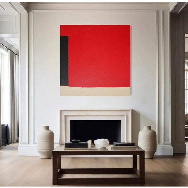 Bodasca, Red Square, 2026, Acrylic on Canvas For Sale - Image 6 of 10