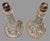 Pair of Vintage Medallion by Baccarat Glass 9" Candlestick Bases w Bobeches In good original condition showing some...