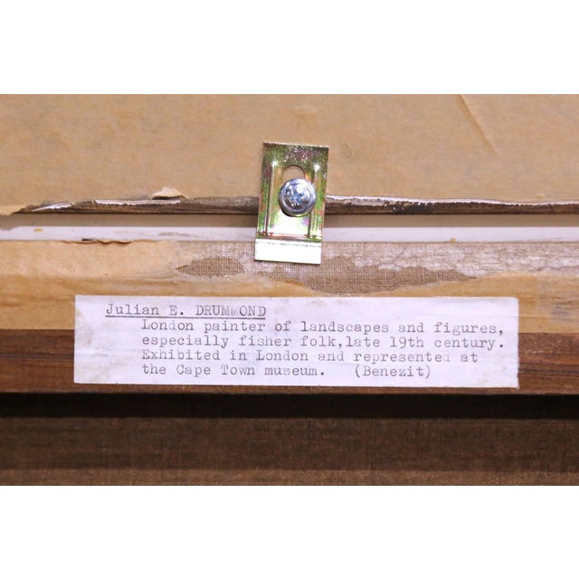 19th Century British Pastoral Oil Painting in Gilt Frame by Julian E. Drummond For Sale - Image 12 of 12