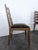 1940s Oak Chairs with Diamond-Patterned Backs and Green Velvet Upholstery, 1940s, Set of 6 For Sale - Image 5 of 8
