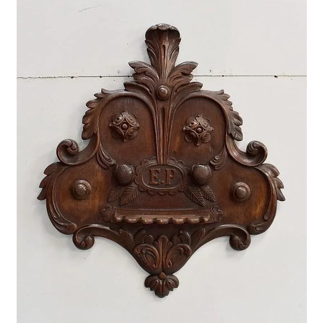 Antique Carved Oak Wall Pipes Holder For Sale - Image 17 of 17
