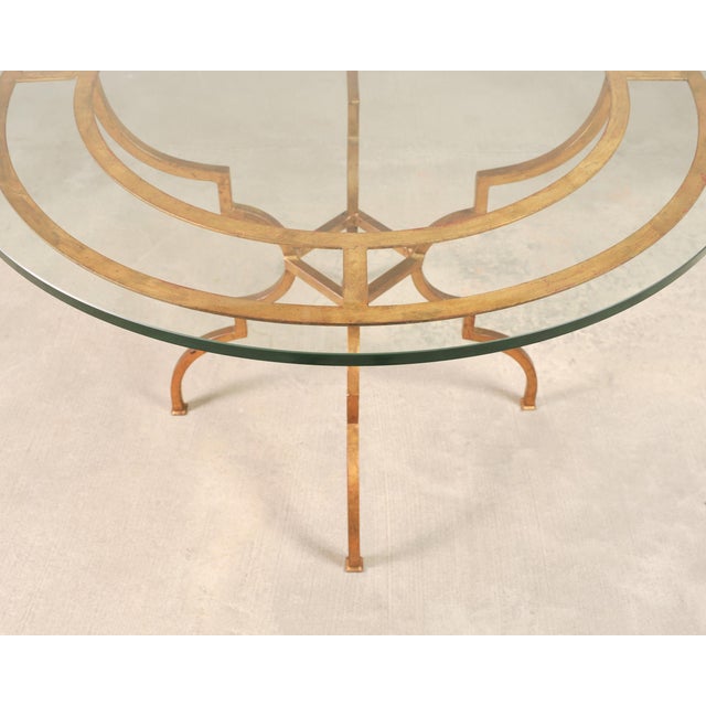 French Gilded Iron Hollywood Regency Breakfast or Center Table For Sale - Image 11 of 18