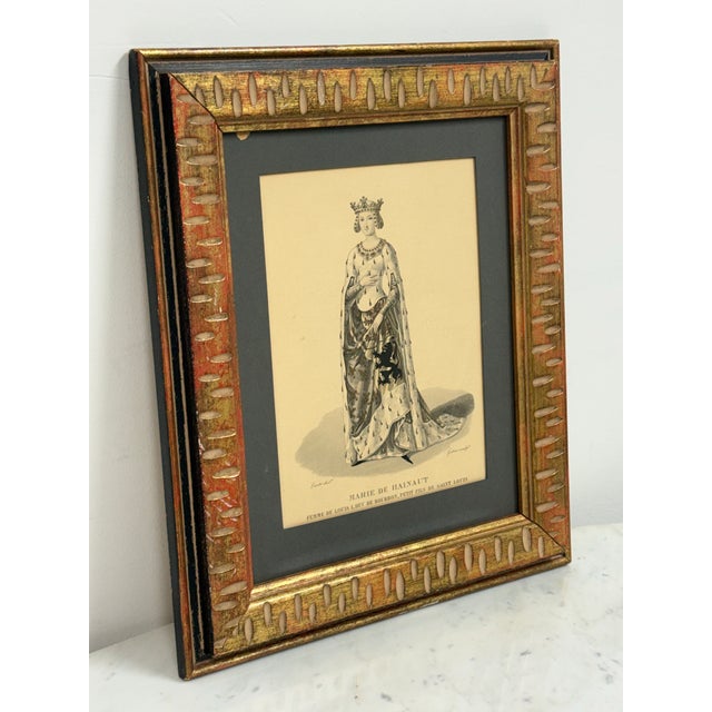 English Lanté & Gatine "Marie De Hainaut" Engraved Portrait, Antique For Sale - Image 3 of 12