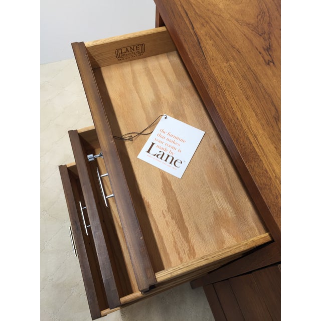 Mid 20th Century Lane Delineator 12 Drawer Low Chest Designed by Paul McCobb in Rosewood and Walnut With Chrome Hardware For Sale - Image 13 of 18