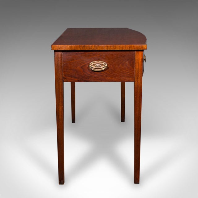 Antique Console Writing Desk, English, Two Drawer Side Table, Georgian, c.1800 For Sale - Image 4 of 12