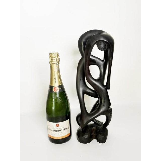 Modern Modernist Wooden Sculpture, France, 1980s For Sale - Image 3 of 12