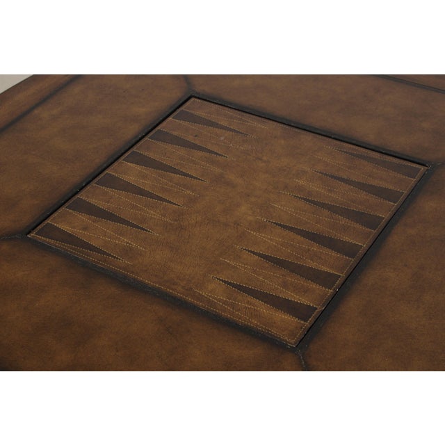 Hooker Leather Top Games Table & 4 Chair Gaming Set For Sale - Image 9 of 18