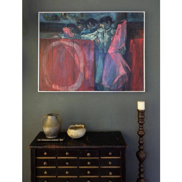 1960s George Michaud Oil Painting of Bullfighter Matadors 1964 For Sale - Image 5 of 11