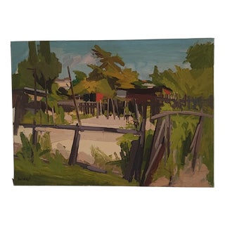 René Guinand, Un jardin à la Queue d'Arve, Oil on Canvas For Sale