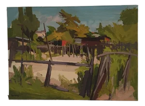 René Guinand, Un jardin à la Queue d'Arve, Oil on Canvas
