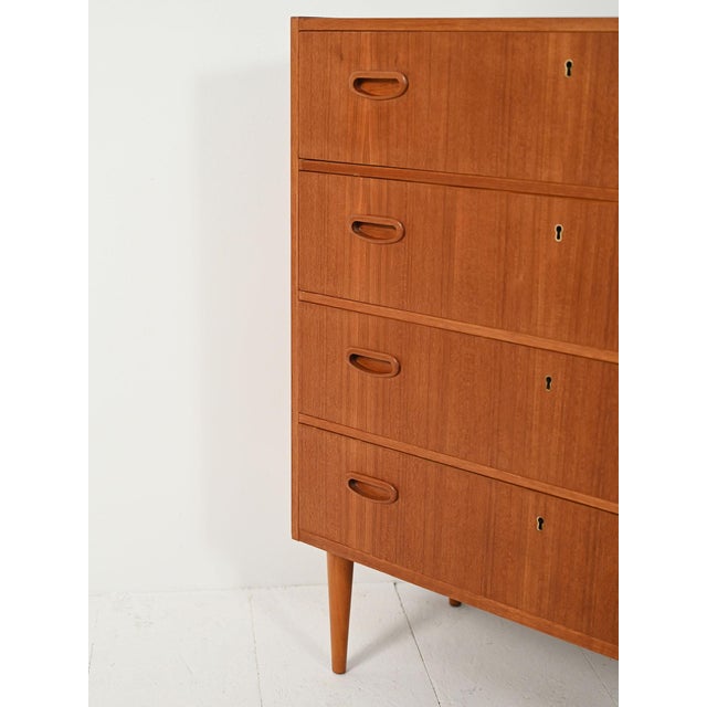 Scandinavian Chest of Drawers in Teak, 1950s For Sale - Image 6 of 8