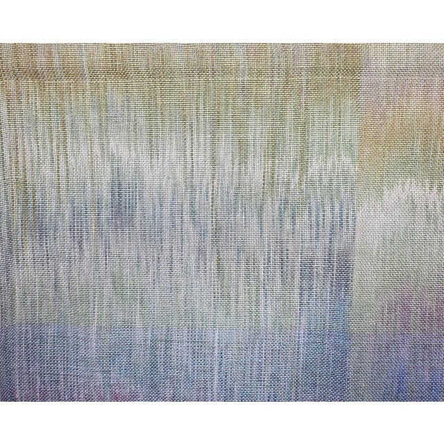 Intricate, handmade, handwoven wall tapestry by artist Jessie Bloom. Made of cotton and linen and the resulting texture is...