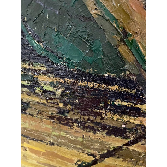 Traditional 1980s Nanci Blair Closson Crowded Harbor Hand Signed Original Impasto Painting on Canvas Large For Sale - Image 3 of 12