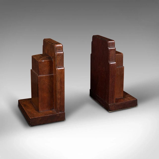 1930s Vintage English Walnut Pair of Decorative Bookends For Sale - Image 10 of 10