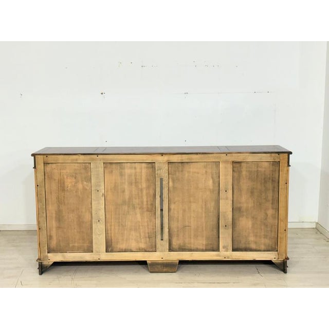 English Style Mahogany Office Sideboard with Roll-Up Doors, 1960s For Sale - Image 11 of 12